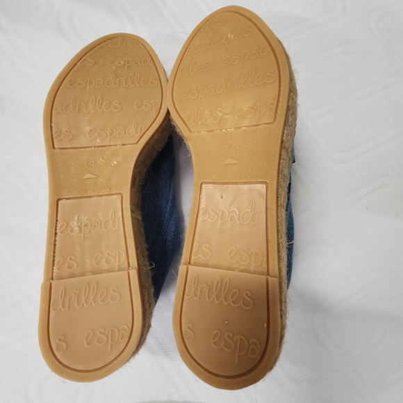 Gaimo Blue Espadrille Lace Up Canvas Shoes made in Spain NWOT - Picture 6 of 7